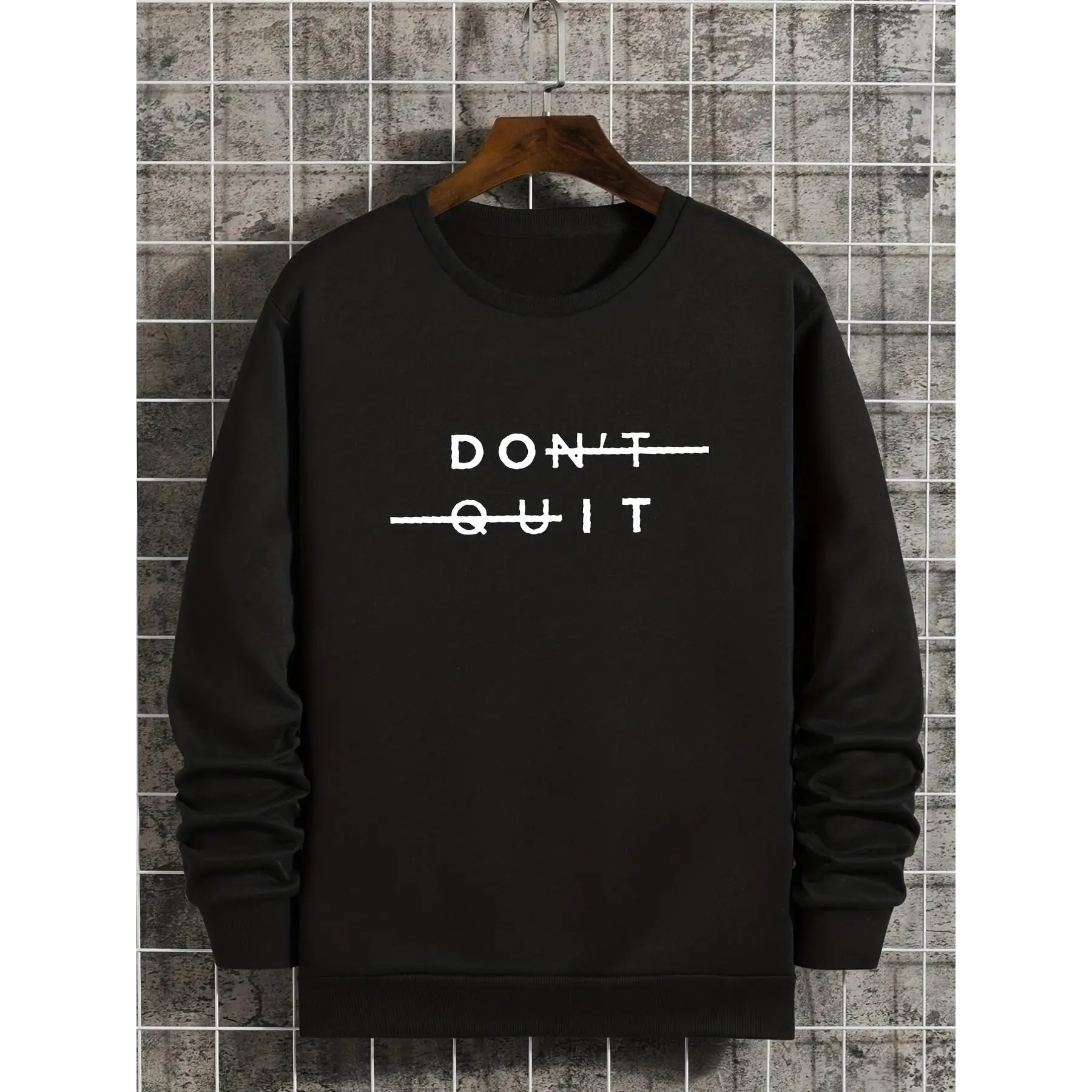 Men's 'DON'T QUIT DO IT' Motivational Crewneck Sweatshirt | Gym Fitness Casual Pullover Top
Men's 'DON'T QUIT DO IT' Motivational Crewneck Sweatshirt | Gym Fitness Casual Pullover Top