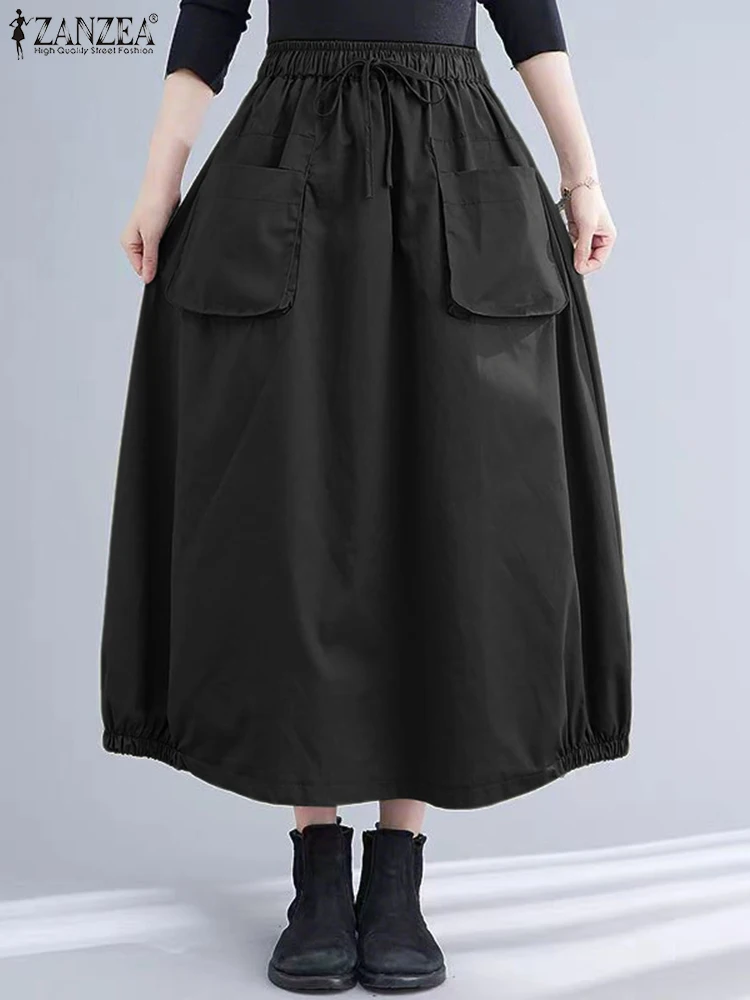 Повседневные корейские женские юбки, однотонные верхние юбки с карманами ZANZEA, лето 2022, женская одежда с эластичной резинкой на талии, плавки миди, S-3XL
Повседневные корейские женские юбки, однотонные верхние юбки с карманами ZANZEA, лето 2022, женская одежда с эластичной резинкой на талии, плавки миди, S-3XL