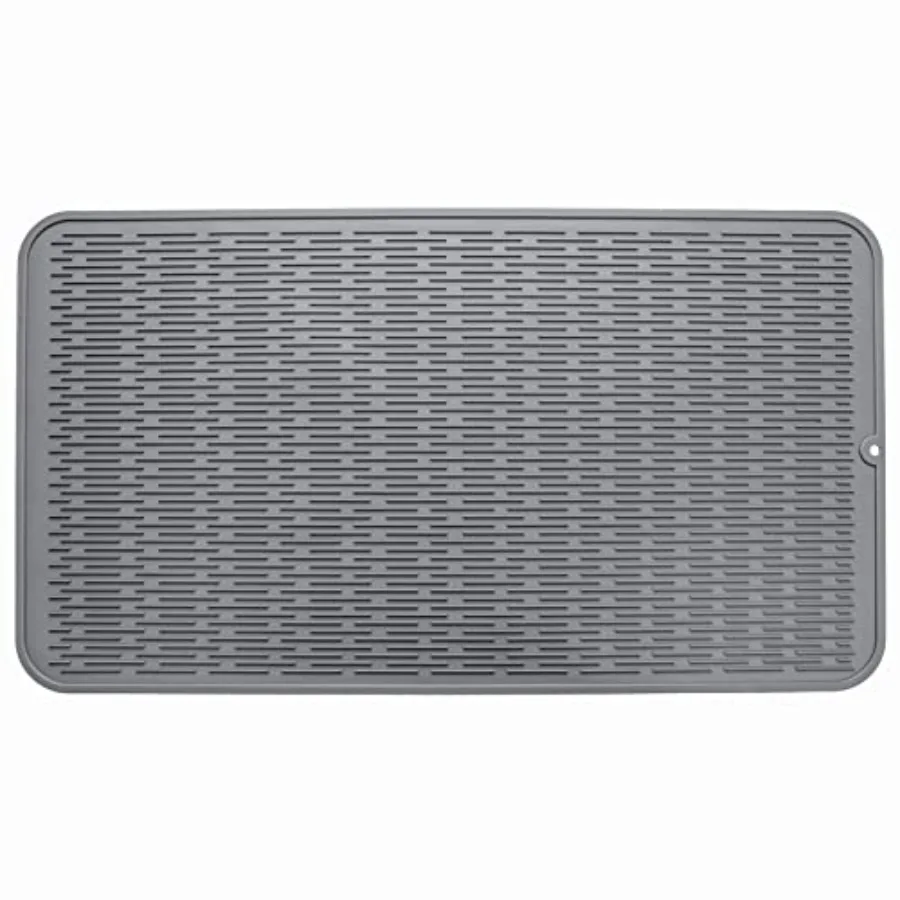 Silicone Dish Drying Mat for Multiple UsageEasy clean Eco-friendly Heat-resistant Silicone Mat for Kitchen Counter or Sink Refr
Silicone Dish Drying Mat for Multiple UsageEasy clean Eco-friendly Heat-resistant Silicone Mat for Kitchen Counter or Sink Refr
