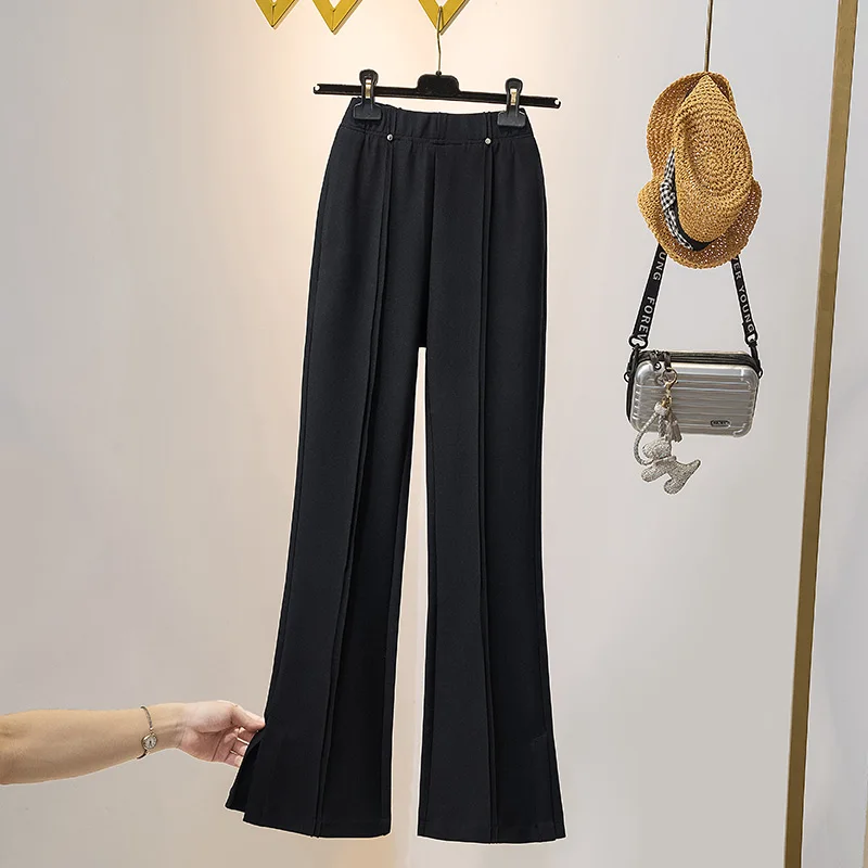 Autumn Elastic High Waist Women Micro-Flared Pants Casual Solid Color Fashion All-match Elegant Office Lady Straight Trousers
Autumn Elastic High Waist Women Micro-Flared Pants Casual Solid Color Fashion All-match Elegant Office Lady Straight Trousers