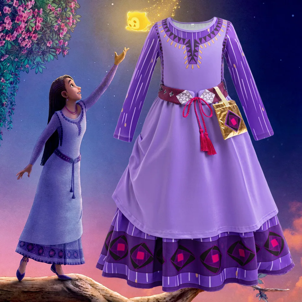 2025 Fall New Movie Wish Asha Purple Dress For Girls Halloween Fancy Carnival Cosplay Cartoon Princess Dress Wish Asha Clothes
2025 Fall New Movie Wish Asha Purple Dress For Girls Halloween Fancy Carnival Cosplay Cartoon Princess Dress Wish Asha Clothes