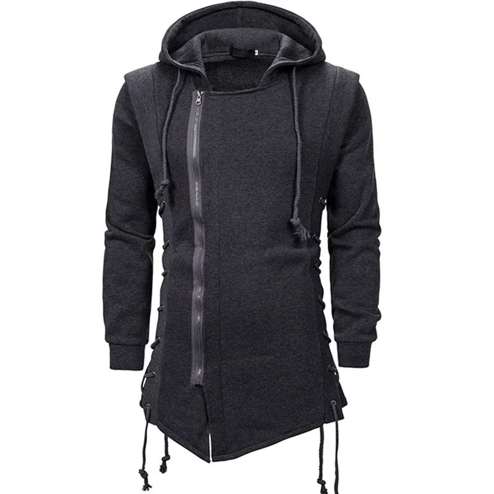 Autumn Streetwear Hoodies Men Fashion Hooded Loose Tracksuits Zipper Hoodies with Side Lashing Crossed Sweatshirt Men's Clothing
Autumn Streetwear Hoodies Men Fashion Hooded Loose Tracksuits Zipper Hoodies with Side Lashing Crossed Sweatshirt Men's Clothing
