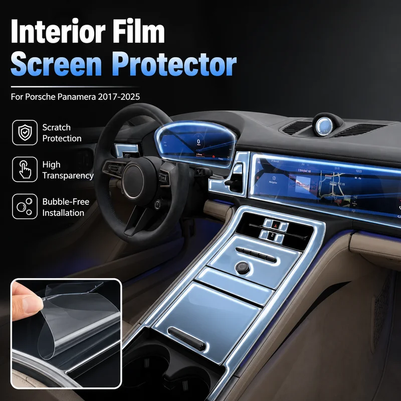 Interior Film For Porsche Panamera 2017-2025 TPU Transparent Screen Protector, Replacement Parts, Car Accessories
Interior Film For Porsche Panamera 2017-2025 TPU Transparent Screen Protector, Replacement Parts, Car Accessories