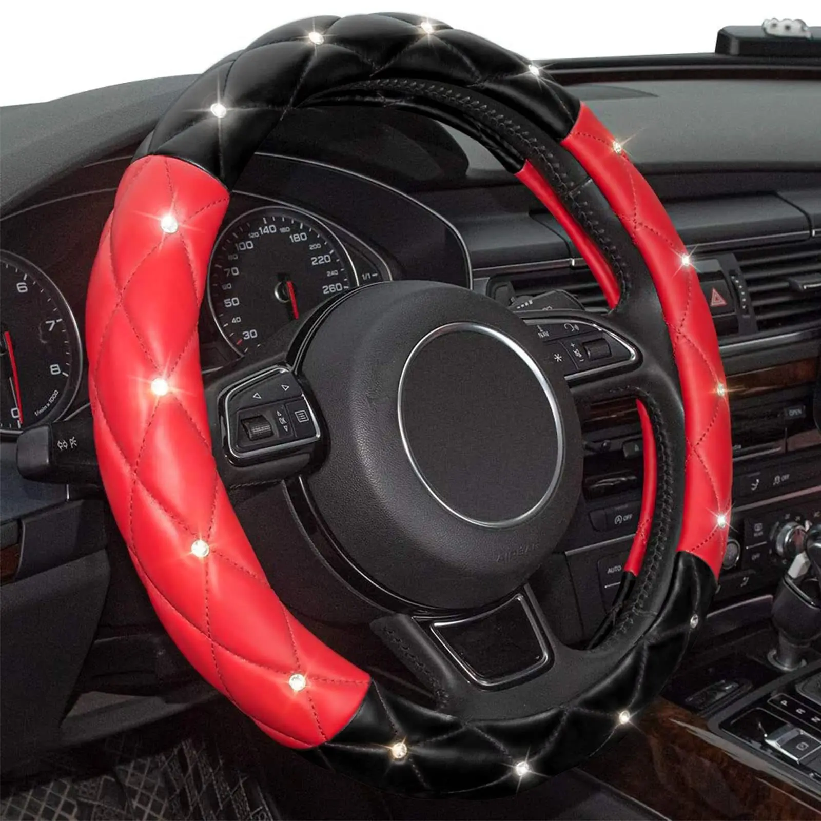 Fashion Ladies' Car Steering Wheel Covers Leather Universal Steering Wheel Protective Cover Cute Car Accessories Steering Covers
Fashion Ladies' Car Steering Wheel Covers Leather Universal Steering Wheel Protective Cover Cute Car Accessories Steering Covers