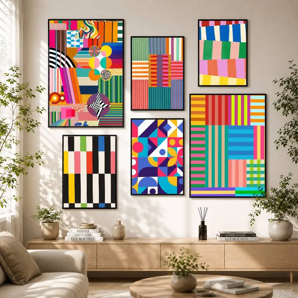 Striped Color-Blocking Art Pattern Poster Versatile HD Waterproof Wall Art Self-Adhesive Decor for Any Space Ideal Gift
Striped Color-Blocking Art Pattern Poster Versatile HD Waterproof Wall Art Self-Adhesive Decor for Any Space Ideal Gift