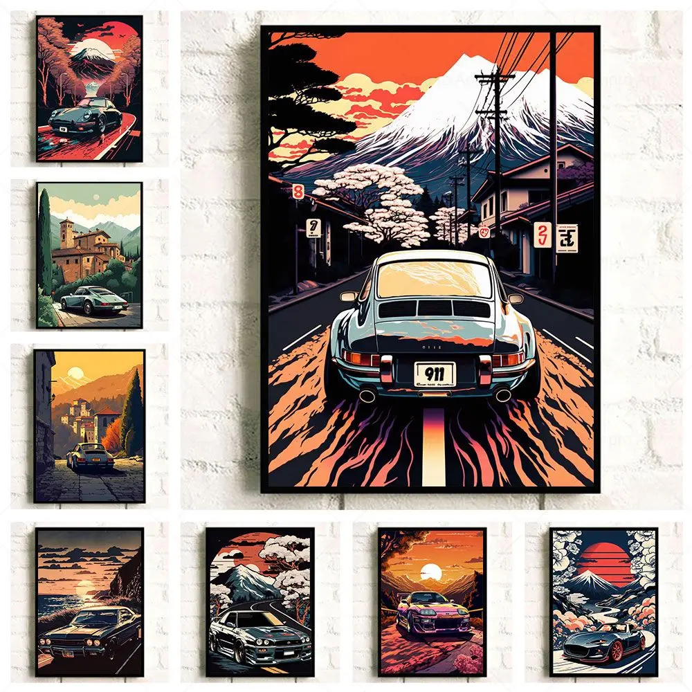 Vintage Japanese Painting Car on The Street Poster Popular Cars Canvas Print Wall Art Painting Pictures Room Home Bar Decoration
Vintage Japanese Painting Car on The Street Poster Popular Cars Canvas Print Wall Art Painting Pictures Room Home Bar Decoration