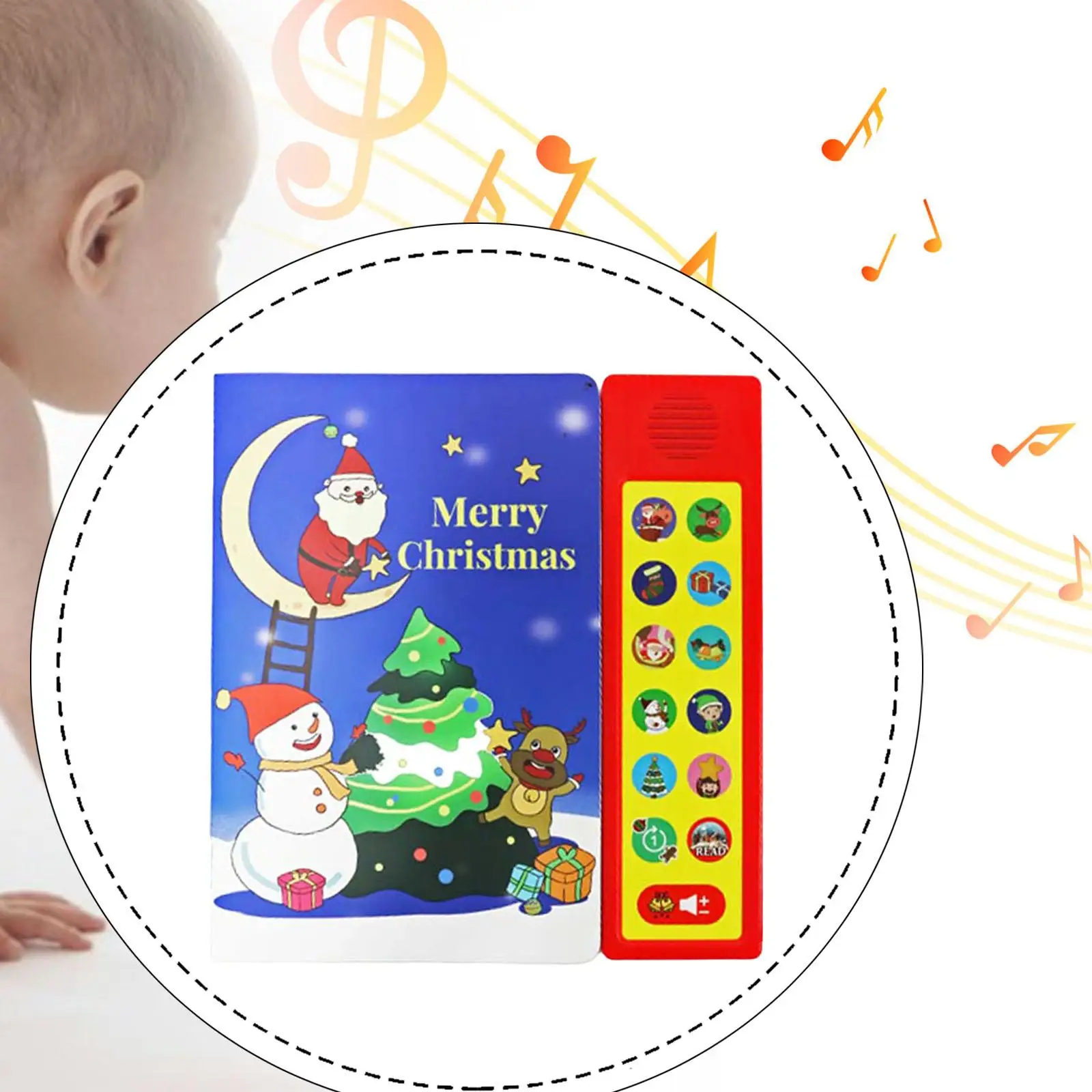 Interactive Sound Book Christmas Nursery Rhymes Educational Toy Musical Book for Boys Girls
Interactive Sound Book Christmas Nursery Rhymes Educational Toy Musical Book for Boys Girls