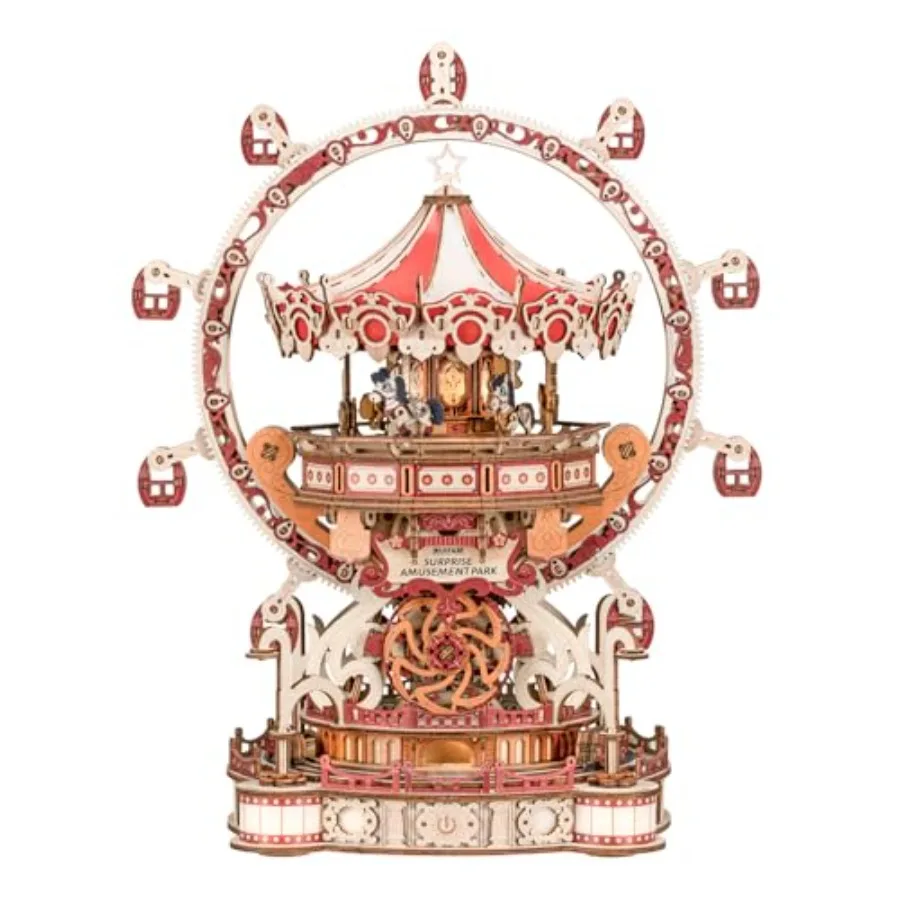 3D Puzzles for Adults, Wooden 3D Puzzle Model Surprise Amusement Park Music Box Toys Building Kits, DIY Wood Crafts Cool Toy Ho
3D Puzzles for Adults, Wooden 3D Puzzle Model Surprise Amusement Park Music Box Toys Building Kits, DIY Wood Crafts Cool Toy Ho