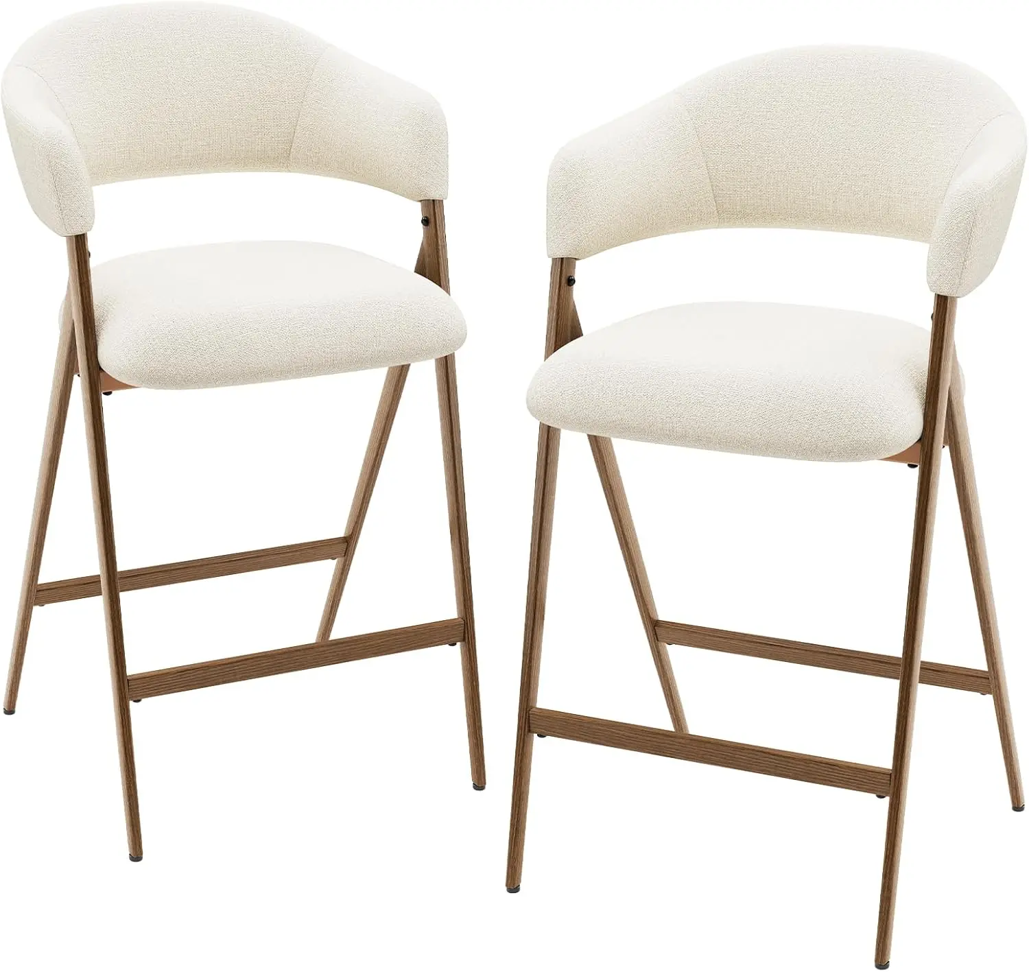 Bar Stools Set of 2, Counter Height Bar Stools with Back, Modern Upholstered Island Stools with Metal Legs for Kitchen Island
Bar Stools Set of 2, Counter Height Bar Stools with Back, Modern Upholstered Island Stools with Metal Legs for Kitchen Island