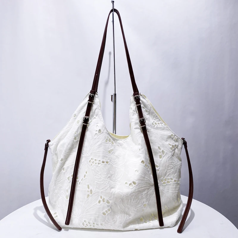 Korean Casual Tote Bags For Women Luxury Designer Handbag Purse 2024 New In Polyester Embroidery Flowers Large Capacity Shoulder
Korean Casual Tote Bags For Women Luxury Designer Handbag Purse 2024 New In Polyester Embroidery Flowers Large Capacity Shoulder
