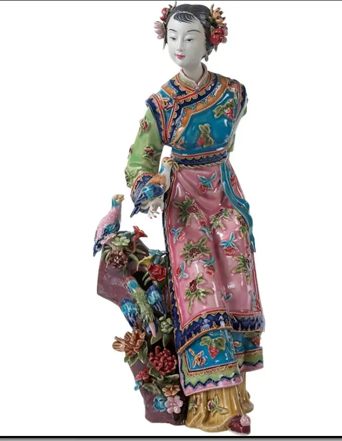 A striking ancient beauty Shiwan doll ceramic furnishes girl Beauty classical figure style sitting room ancient rack decoration
A striking ancient beauty Shiwan doll ceramic furnishes girl Beauty classical figure style sitting room ancient rack decoration