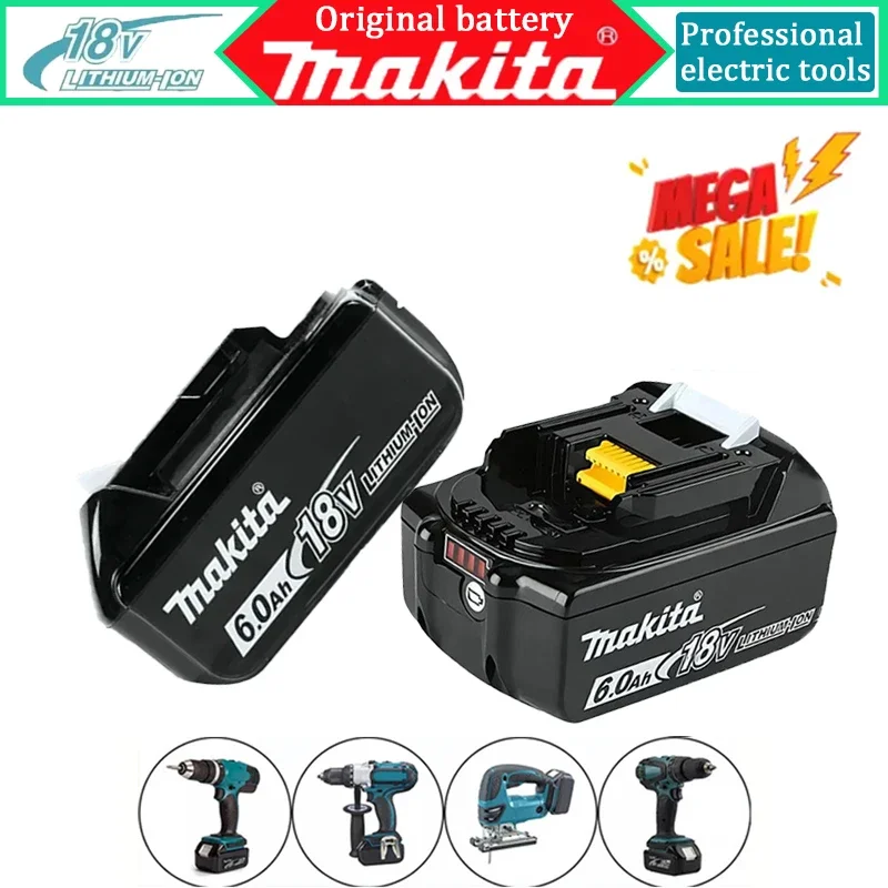 Original BL1860 Makita 6.0Ah 18V Rechargeable Battery for Makita 18V BST,BTD,BTDW,BTL,BTM,BTW,BUB,BUC,BVF,CF series Power Tools
Original BL1860 Makita 6.0Ah 18V Rechargeable Battery for Makita 18V BST,BTD,BTDW,BTL,BTM,BTW,BUB,BUC,BVF,CF series Power Tools