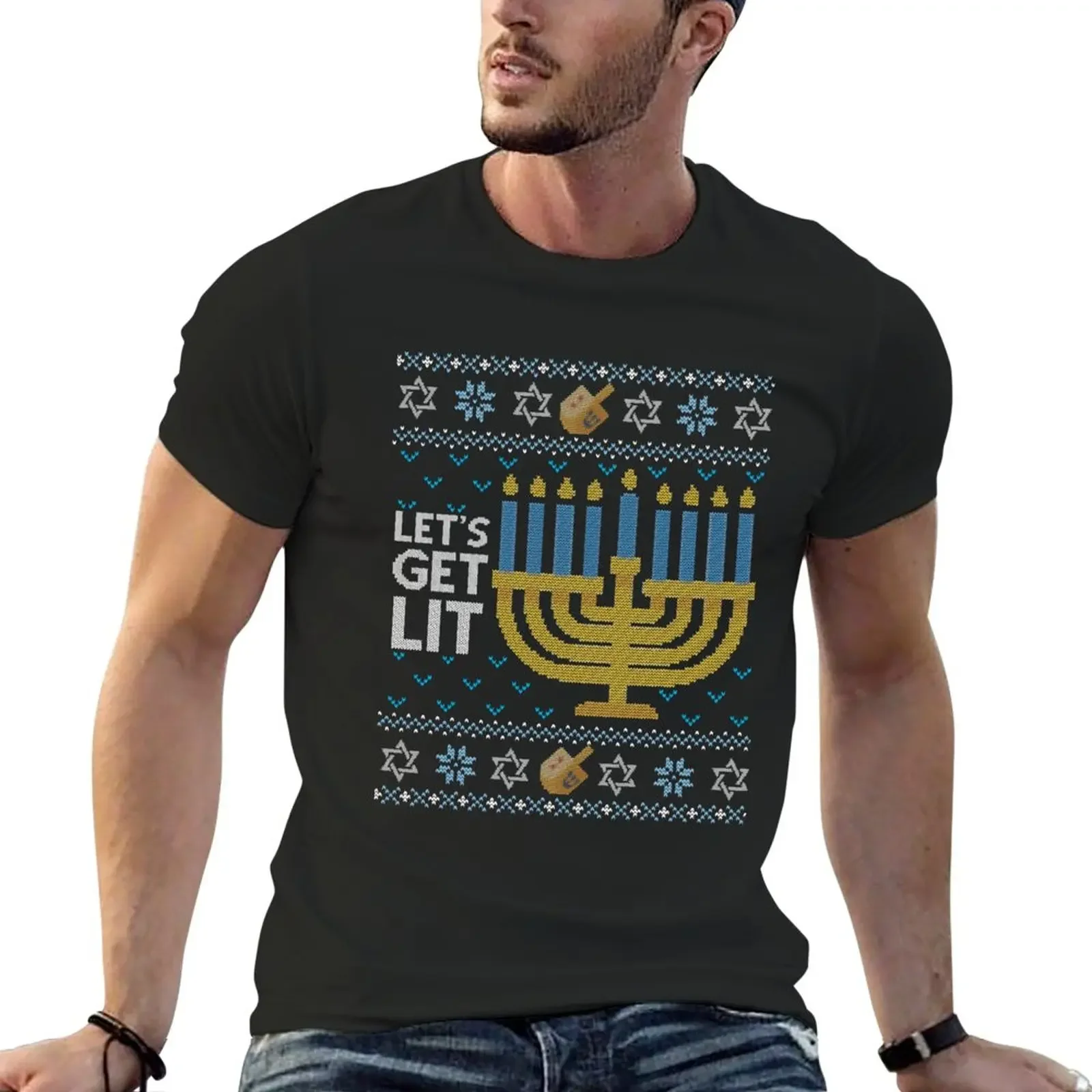 Funny Ugly Hanukkah Sweater, Let's Get Lit drinking T-Shirt quick-drying customs plain t shirts men
Funny Ugly Hanukkah Sweater, Let's Get Lit drinking T-Shirt quick-drying customs plain t shirts men