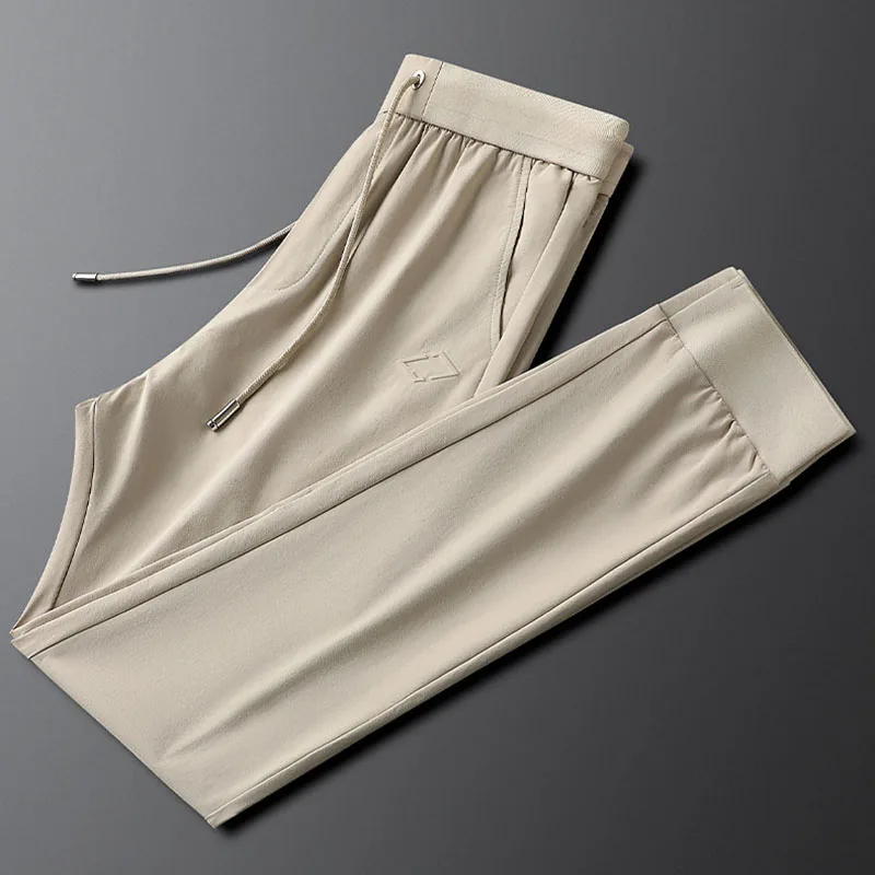 Classic khaki stretch casual sports pants for men summer thin fast dry ice silk sweatpants for men
Classic khaki stretch casual sports pants for men summer thin fast dry ice silk sweatpants for men