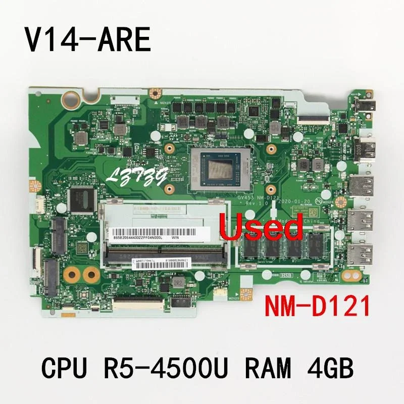 NM-D121 For Lenovo V14-ARE Laptop Motherboard With CPU R5-4500U RAM 4GB FRU 5B20S44433
NM-D121 For Lenovo V14-ARE Laptop Motherboard With CPU R5-4500U RAM 4GB FRU 5B20S44433