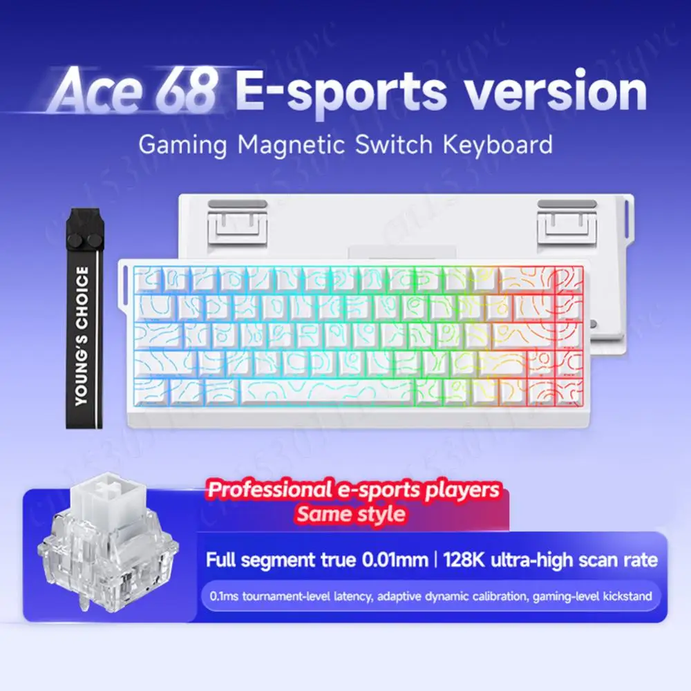ACE68 Magnetic Keyboard ACE60 Pro Wired Mechanical Keyboard 0.01mm Rapid Trigg Rapid Trigger Keyboard 128K Sampling Rate
ACE68 Magnetic Keyboard ACE60 Pro Wired Mechanical Keyboard 0.01mm Rapid Trigg Rapid Trigger Keyboard 128K Sampling Rate