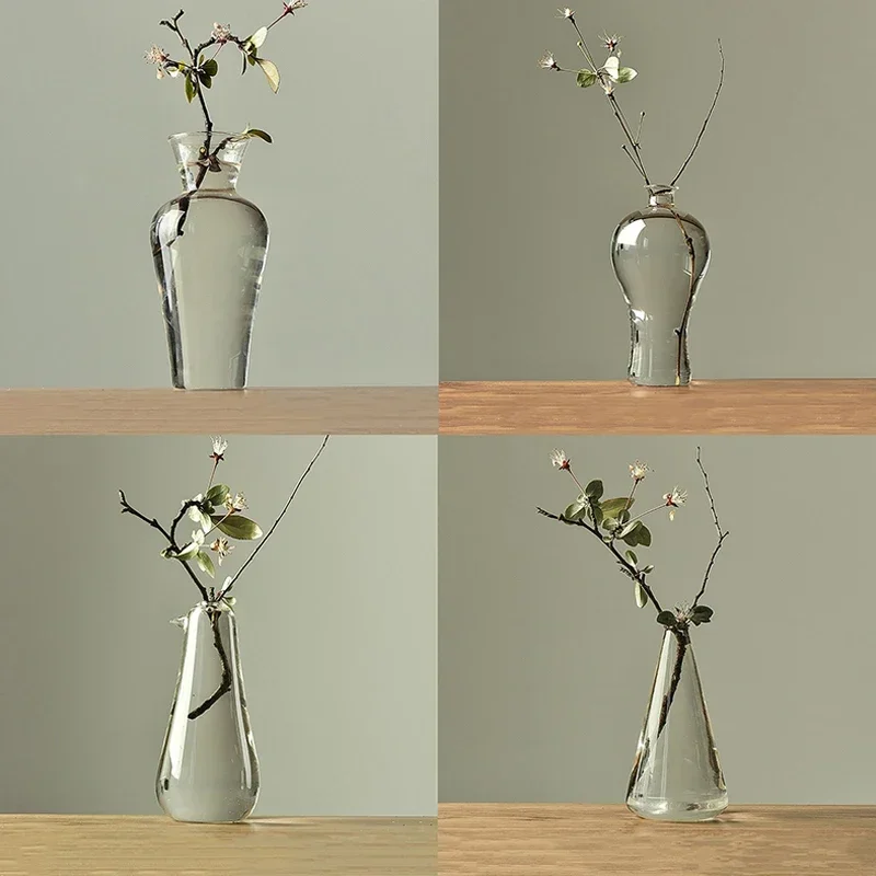 Transparent Glass Vases for Plant Bottle Japanese Zen Flower Vase Simple Hydroponic Living Room Table Decorative Flower Pot
Transparent Glass Vases for Plant Bottle Japanese Zen Flower Vase Simple Hydroponic Living Room Table Decorative Flower Pot