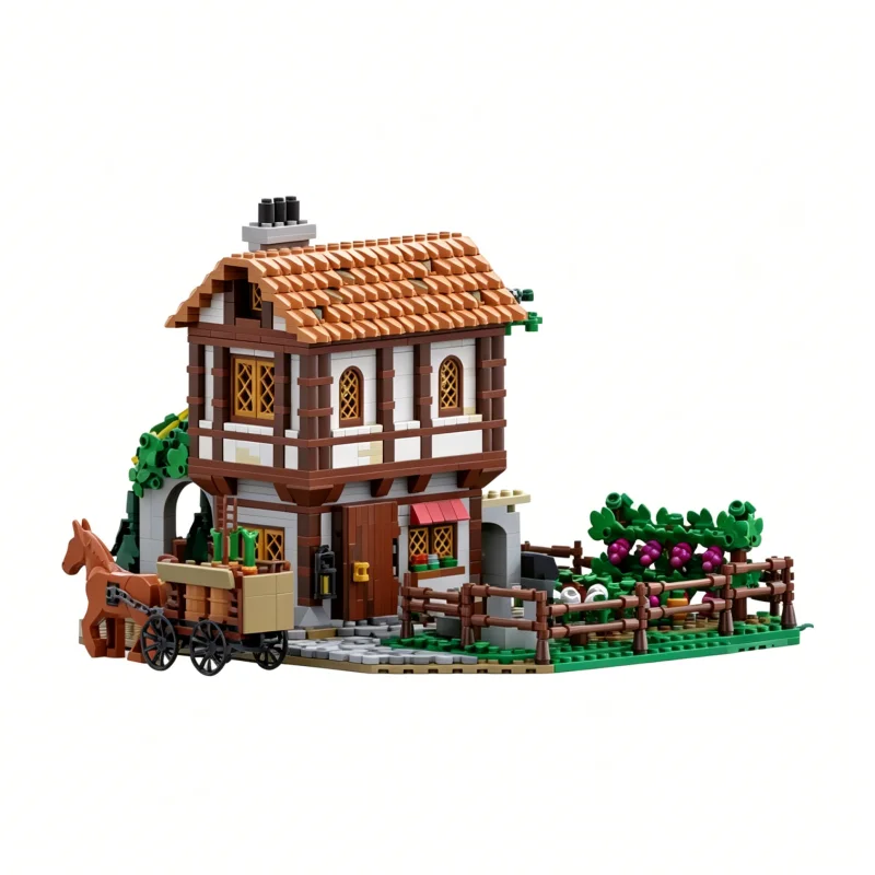 Medieval Farm Vineyard MOC Building Blocks, Retro Rural Vineyard Scene Model DIY Assembly Bricks for Landscape Display
Medieval Farm Vineyard MOC Building Blocks, Retro Rural Vineyard Scene Model DIY Assembly Bricks for Landscape Display
