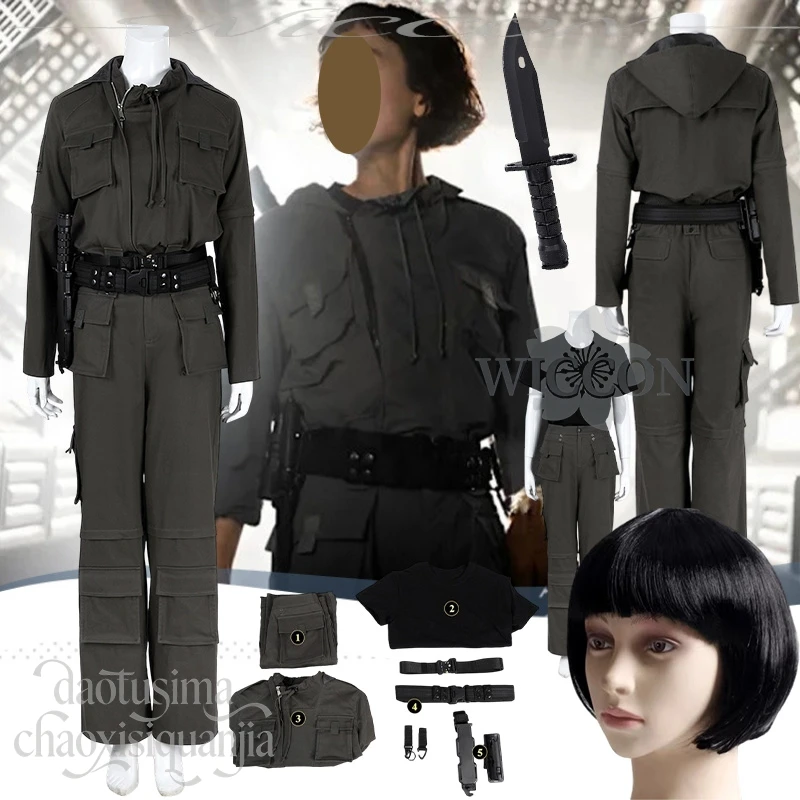 Wendy Cosplay Costume Set Anime Horror Movie Heroine Outfit with Cool Cargo Pants Punk Coat Belt Wigs Fake Sword Props for Hallo
Wendy Cosplay Costume Set Anime Horror Movie Heroine Outfit with Cool Cargo Pants Punk Coat Belt Wigs Fake Sword Props for Hallo