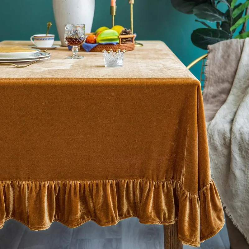 Velvet Tablecloth Luxurious Solid Rectangle Table Cloth,Oblong Retro Farmhouse Ruffle Tablecloths Washable Table Cover for Party
Velvet Tablecloth Luxurious Solid Rectangle Table Cloth,Oblong Retro Farmhouse Ruffle Tablecloths Washable Table Cover for Party