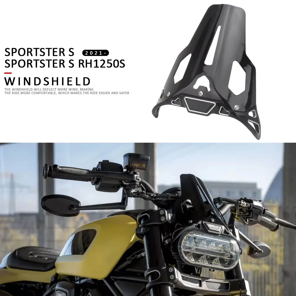 SPORTSTER S 2021 2022 Motorcycle Accessories Black Wind Windshield New Screen Deflector Windscreen For Sportster S RH1250S
SPORTSTER S 2021 2022 Motorcycle Accessories Black Wind Windshield New Screen Deflector Windscreen For Sportster S RH1250S