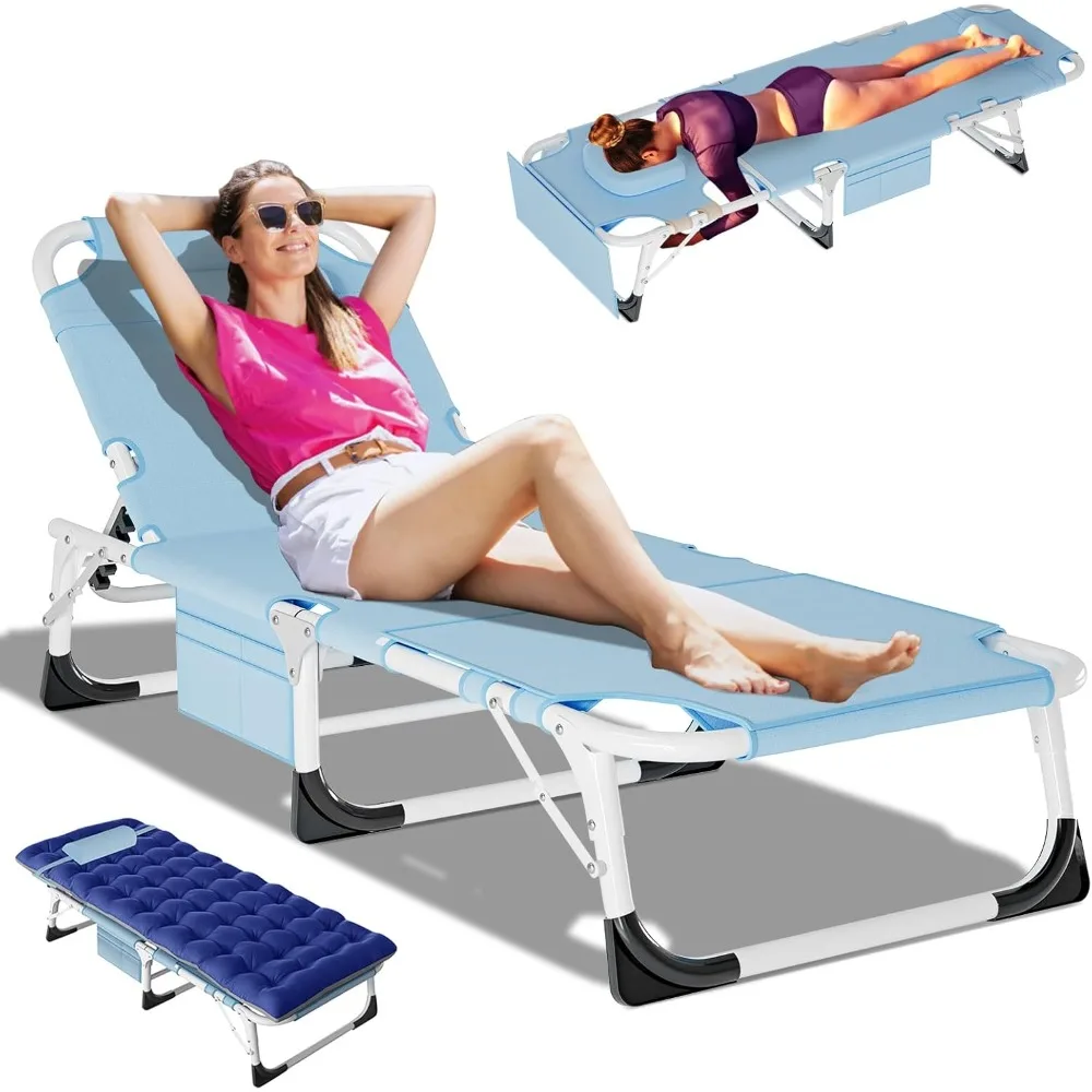 Heavy Duty Tanning Chair with Face Hole, Adjustable 5-Position Folding Chaise Lounge Chairs for Outside,for Outdoor Sunbathing
Heavy Duty Tanning Chair with Face Hole, Adjustable 5-Position Folding Chaise Lounge Chairs for Outside,for Outdoor Sunbathing