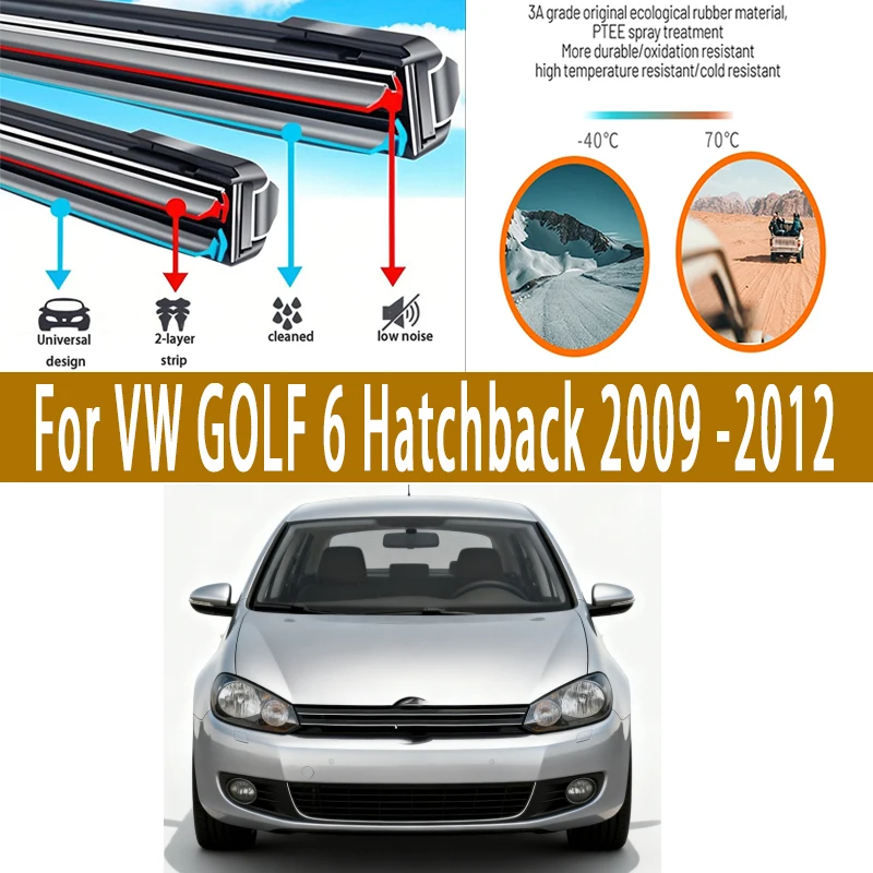 Wiper Front Wiper Blades For VW GOLF 6 Hatchback 2009 2010 2011 2012 Windshield Windscreen Front Window 24"+19" Accessories 
Wiper Front Wiper Blades For VW GOLF 6 Hatchback 2009 2010 2011 2012 Windshield Windscreen Front Window 24"+19" Accessories