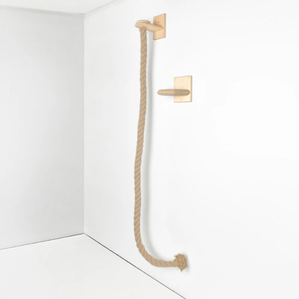 Тренировочная веревка для лазания с деревянной платформой, настенный когтеточка-стремянка для кошек, игрушечное оборудование для мебели
Тренировочная веревка для лазания с деревянной платформой, настенный когтеточка-стремянка для кошек, игрушечное оборудование для мебели