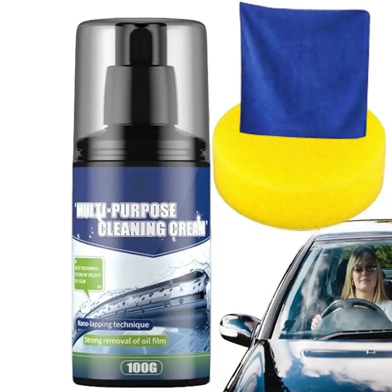 Glass Oil Film Remover For Car Car Wash Liquid 100g Multifunctional Car Coating Agent With Sponge Towel For Car Window Front
Glass Oil Film Remover For Car Car Wash Liquid 100g Multifunctional Car Coating Agent With Sponge Towel For Car Window Front
