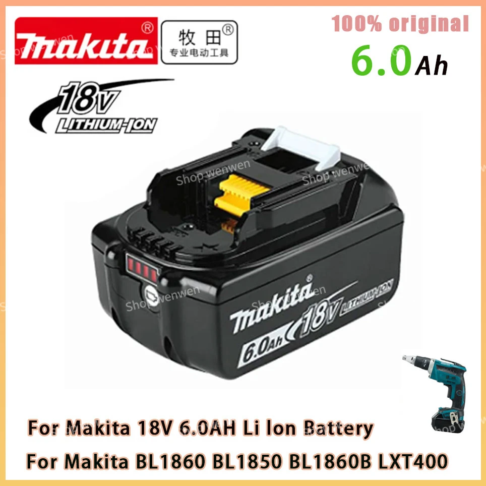 Makita Original 18V 6000MAH Rechargeable Power Tool Battery LED Lithium Ion Replacement LXT BL1860B BL1860 BL1850 BL1840
Makita Original 18V 6000MAH Rechargeable Power Tool Battery LED Lithium Ion Replacement LXT BL1860B BL1860 BL1850 BL1840