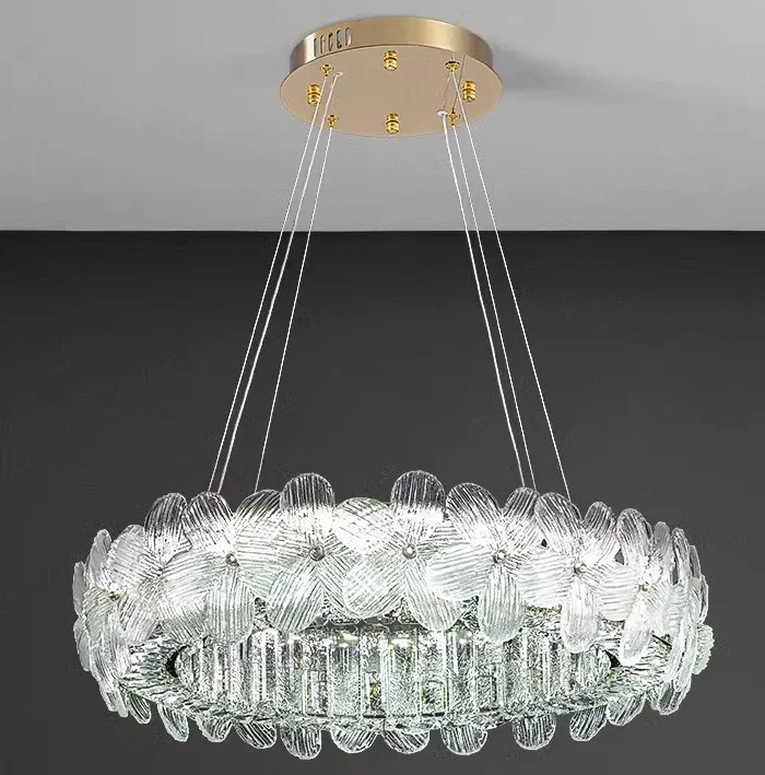 GHEUVNJ Luxury crystal chandelier, French style cream style dining room light, creative flower bedroom light
GHEUVNJ Luxury crystal chandelier, French style cream style dining room light, creative flower bedroom light
