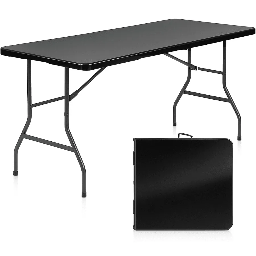 5 ft Folding Table with Carry Handle Plastic Foldable Table for Indoor Outdoor Use Picnics Parties BBQs - Black
5 ft Folding Table with Carry Handle Plastic Foldable Table for Indoor Outdoor Use Picnics Parties BBQs - Black