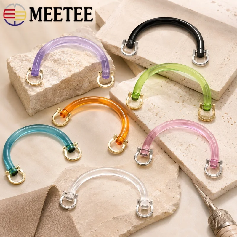 2Sets 12cm Acrylic D Shape Bag Handle Resin Wristband with Metal Buckles for Handbag Purse Frame Repair Replacement Parts Kit
2Sets 12cm Acrylic D Shape Bag Handle Resin Wristband with Metal Buckles for Handbag Purse Frame Repair Replacement Parts Kit