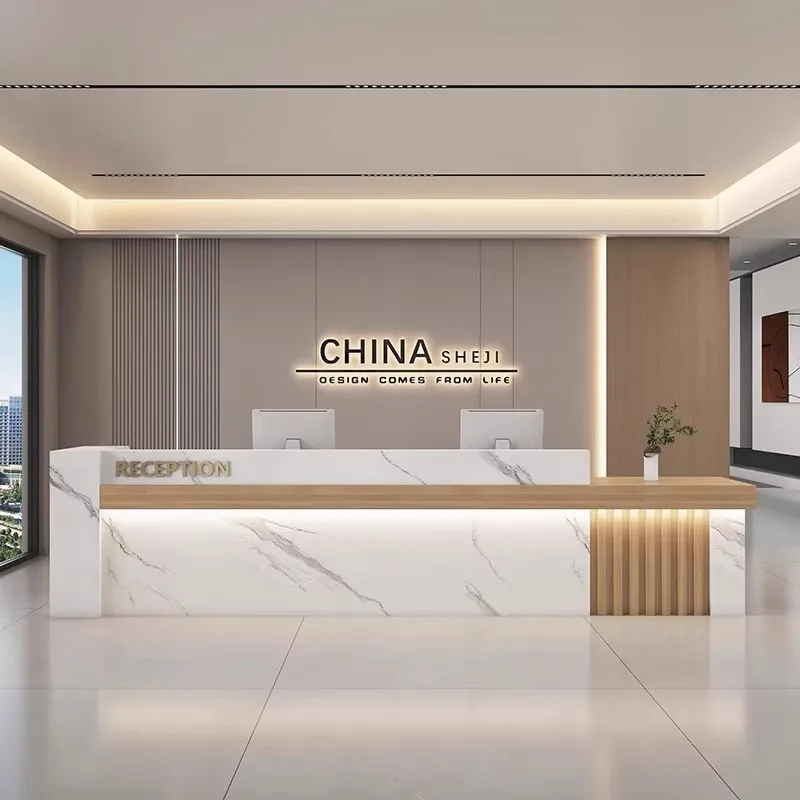 Checkout Brown Front Desk Reception Counter Hotels Luxury Modern Reception Desks Business Long Mostrador Recepcion Furniture
Checkout Brown Front Desk Reception Counter Hotels Luxury Modern Reception Desks Business Long Mostrador Recepcion Furniture