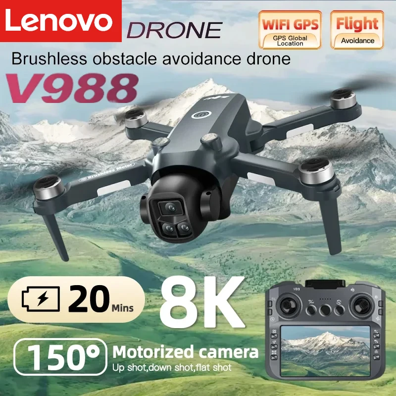 Lenovo V988 Camera Drone 8K Professional Dron 4K With Screen Under 249g Remote Control Brushless RC Quadcopter Toys New
Lenovo V988 Camera Drone 8K Professional Dron 4K With Screen Under 249g Remote Control Brushless RC Quadcopter Toys New