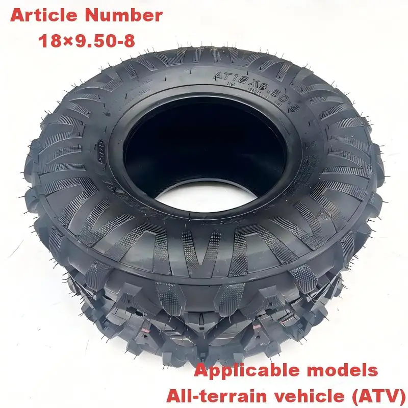 ATV/UTV Tires 18x9.50-8,All-Terrain Mud Tires 18x9.50x8,4-Ply,Directional Tread,Tubeless
ATV/UTV Tires 18x9.50-8,All-Terrain Mud Tires 18x9.50x8,4-Ply,Directional Tread,Tubeless