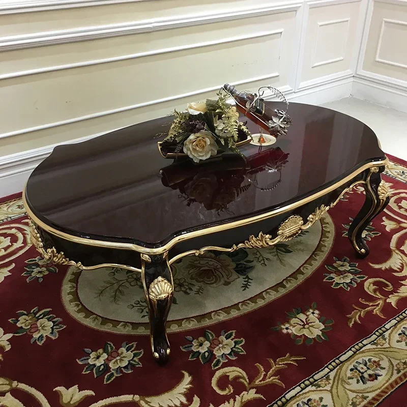 European Style Oval large tea table luxury Chinese neoclassical wine red lacquer solid wood long tea table TV cabinet combinatio
European Style Oval large tea table luxury Chinese neoclassical wine red lacquer solid wood long tea table TV cabinet combinatio
