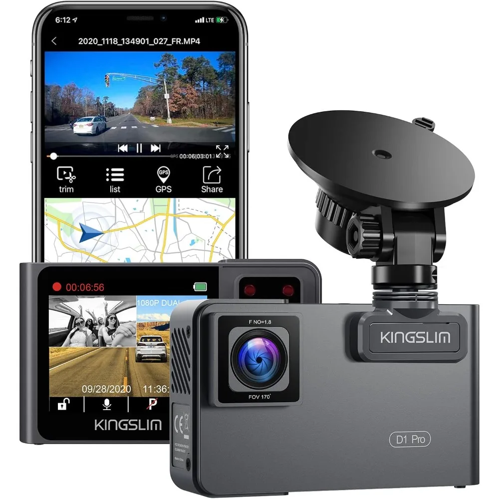 D1 Pro 2K Dash Cam Front and Inside with Wi-Fi GPS - 2K/1080P Dual Car Camera Driving Recorder, Super Night Vision with 340° Wi
D1 Pro 2K Dash Cam Front and Inside with Wi-Fi GPS - 2K/1080P Dual Car Camera Driving Recorder, Super Night Vision with 340° Wi