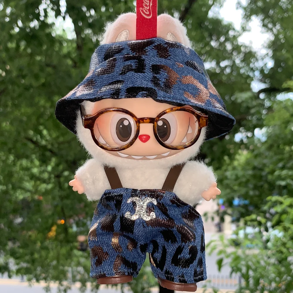 New dazzling denim bib pants customized shiny leopard print suit for 17cm labubu v1v2v3 dol
New dazzling denim bib pants customized shiny leopard print suit for 17cm labubu v1v2v3 dol