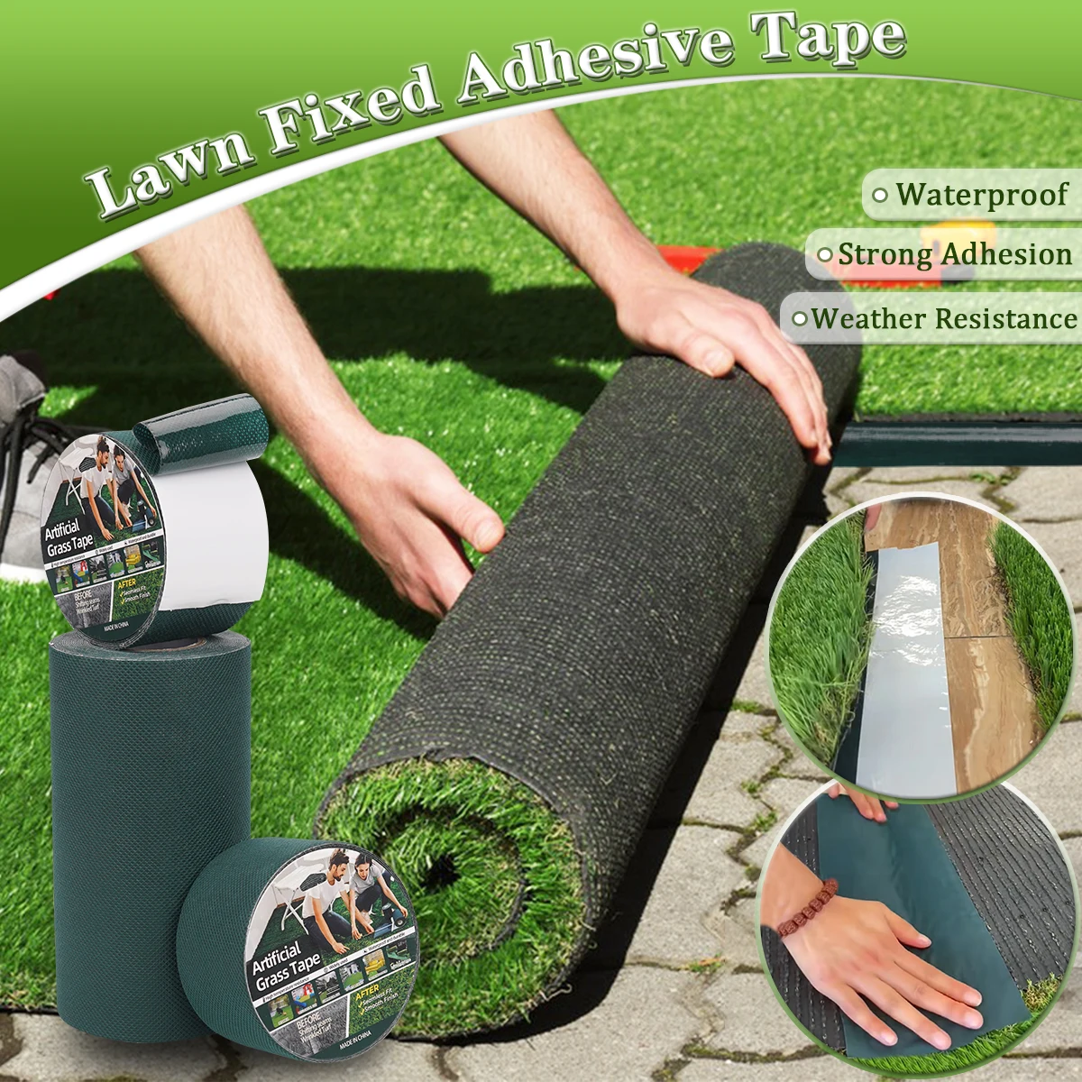 Heavy Duty Self-Adhesive Lawn Tape - Waterproof Strong Adhesive UV Resistant Suitable for Outdoor Lawns in Courtyards Balconies
Heavy Duty Self-Adhesive Lawn Tape - Waterproof Strong Adhesive UV Resistant Suitable for Outdoor Lawns in Courtyards Balconies
