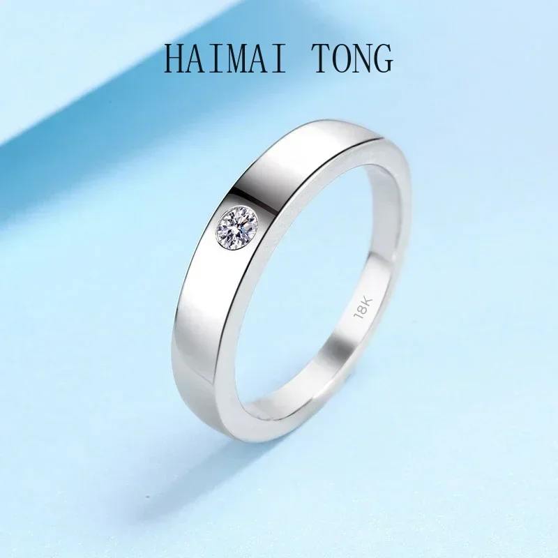 Fine Jewelry Women and Men 18K White Gold Ring VVS1 D Color 0.1 Carat Moissanite Diamond Lovers Be Engaged Luxury Unisex Rings
Fine Jewelry Women and Men 18K White Gold Ring VVS1 D Color 0.1 Carat Moissanite Diamond Lovers Be Engaged Luxury Unisex Rings