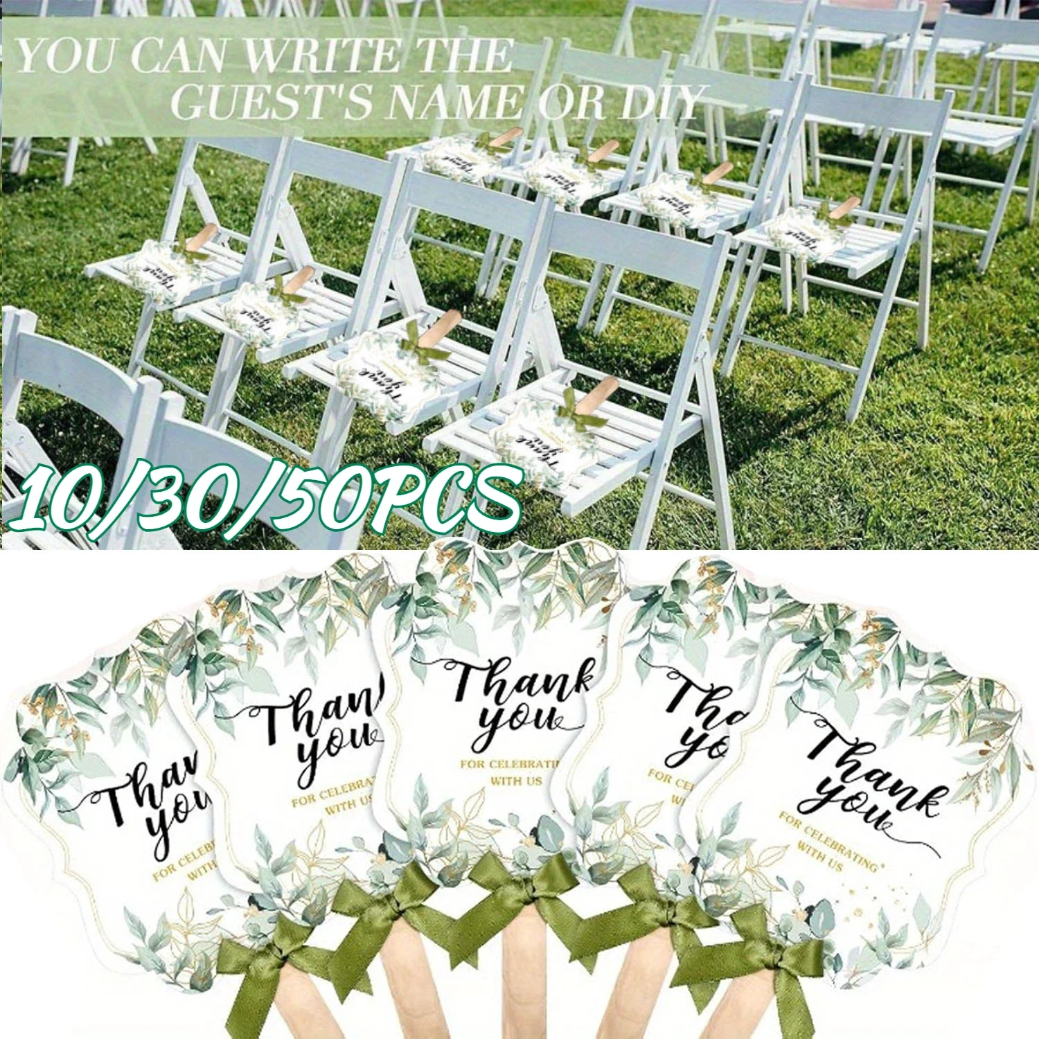 10/30/50PCS Wedding Fans Guests Bulk Thank You Fans Hand Fans Handheld Folded Fan Baby Shower Favors for Bridal Bridesmaid Gift
10/30/50PCS Wedding Fans Guests Bulk Thank You Fans Hand Fans Handheld Folded Fan Baby Shower Favors for Bridal Bridesmaid Gift