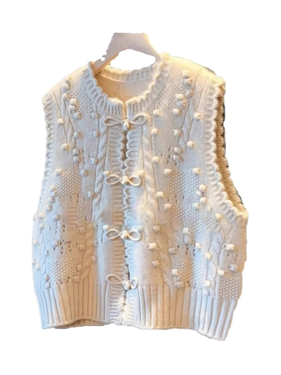 New Chinese Sle Old Money Knitted Sweater Vest Women's Autumn Camere Outerwear Small Fraance Sle Vest Autumn Winter
New Chinese Sle Old Money Knitted Sweater Vest Women's Autumn Camere Outerwear Small Fraance Sle Vest Autumn Winter