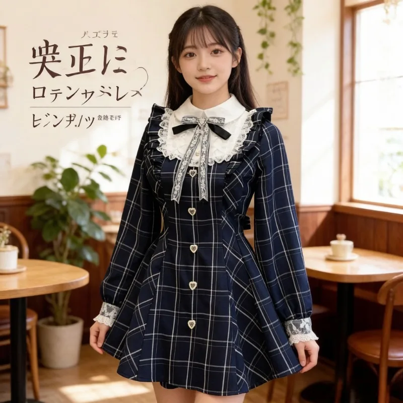 Fresh Japanese Style Sweet Lace Splice Dress Bow Ruffle Waist Slim Pleated Preppy Style Elegant Casual Lolita Daily Party Outfit
Fresh Japanese Style Sweet Lace Splice Dress Bow Ruffle Waist Slim Pleated Preppy Style Elegant Casual Lolita Daily Party Outfit
