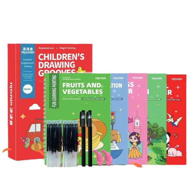5 Books/box Curious Copybook Children Drawing Books 3D Groove Reusable Educational Montessori for Writing Practice Gift Box
5 Books/box Curious Copybook Children Drawing Books 3D Groove Reusable Educational Montessori for Writing Practice Gift Box