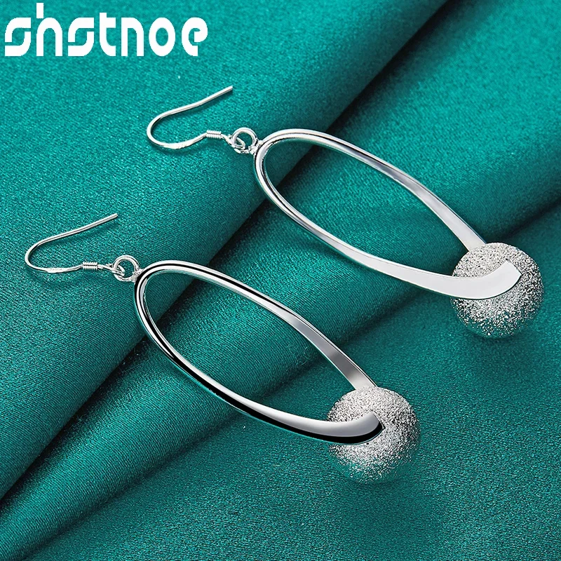 SHSTONE 925 Sterling Silver Earring High Quality Frosted Bead Ball Drop Earrings For Women Fashion Party Wedding Jewelry Gifts
SHSTONE 925 Sterling Silver Earring High Quality Frosted Bead Ball Drop Earrings For Women Fashion Party Wedding Jewelry Gifts