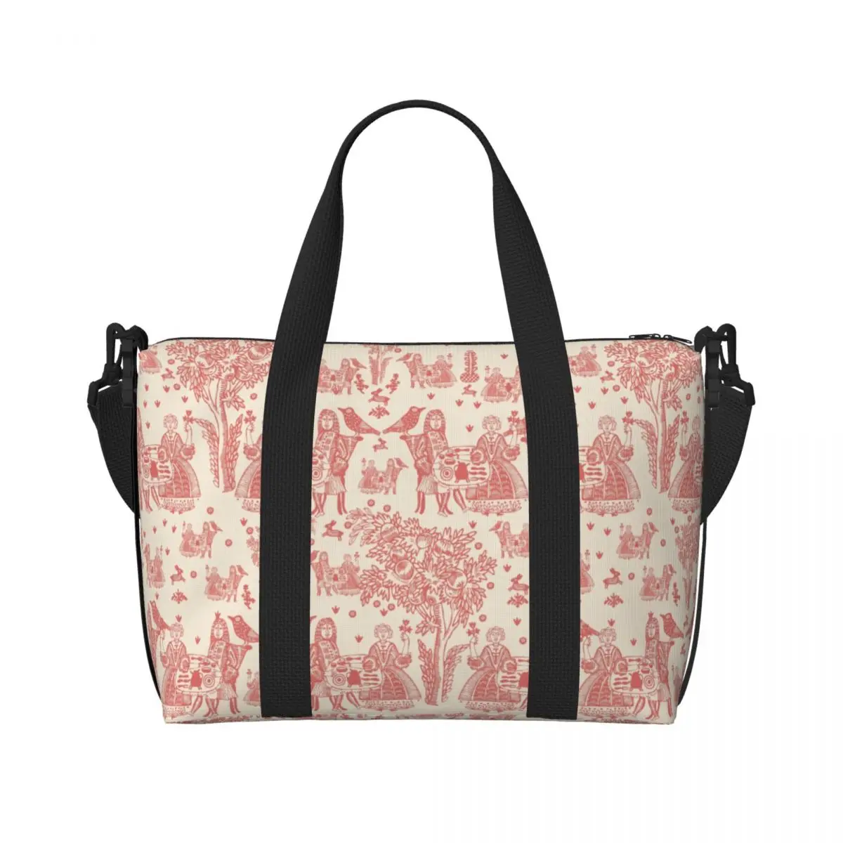 Custom Large Toile De Jouy French Motif Tote Bag for Women Flora Shopping Shoulder Beach Gym Travel Bag
Custom Large Toile De Jouy French Motif Tote Bag for Women Flora Shopping Shoulder Beach Gym Travel Bag