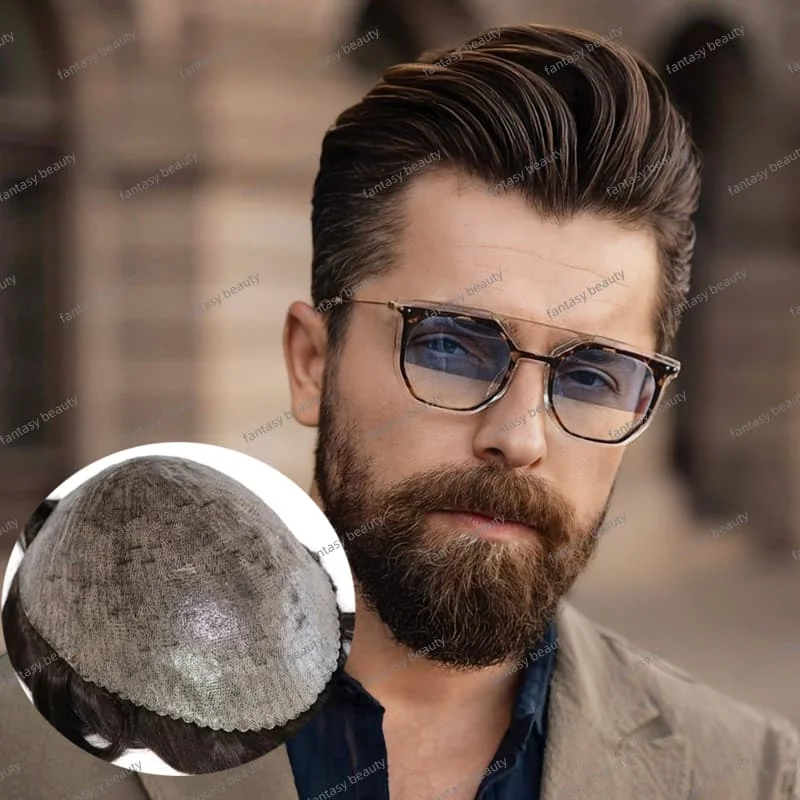 Natural Hairline Super Micro 0.1mm Skin Thin full PU base 100%Human Hair Wigs 1B10 black Gray Men's Toupee Man System Prosthesis
Natural Hairline Super Micro 0.1mm Skin Thin full PU base 100%Human Hair Wigs 1B10 black Gray Men's Toupee Man System Prosthesis