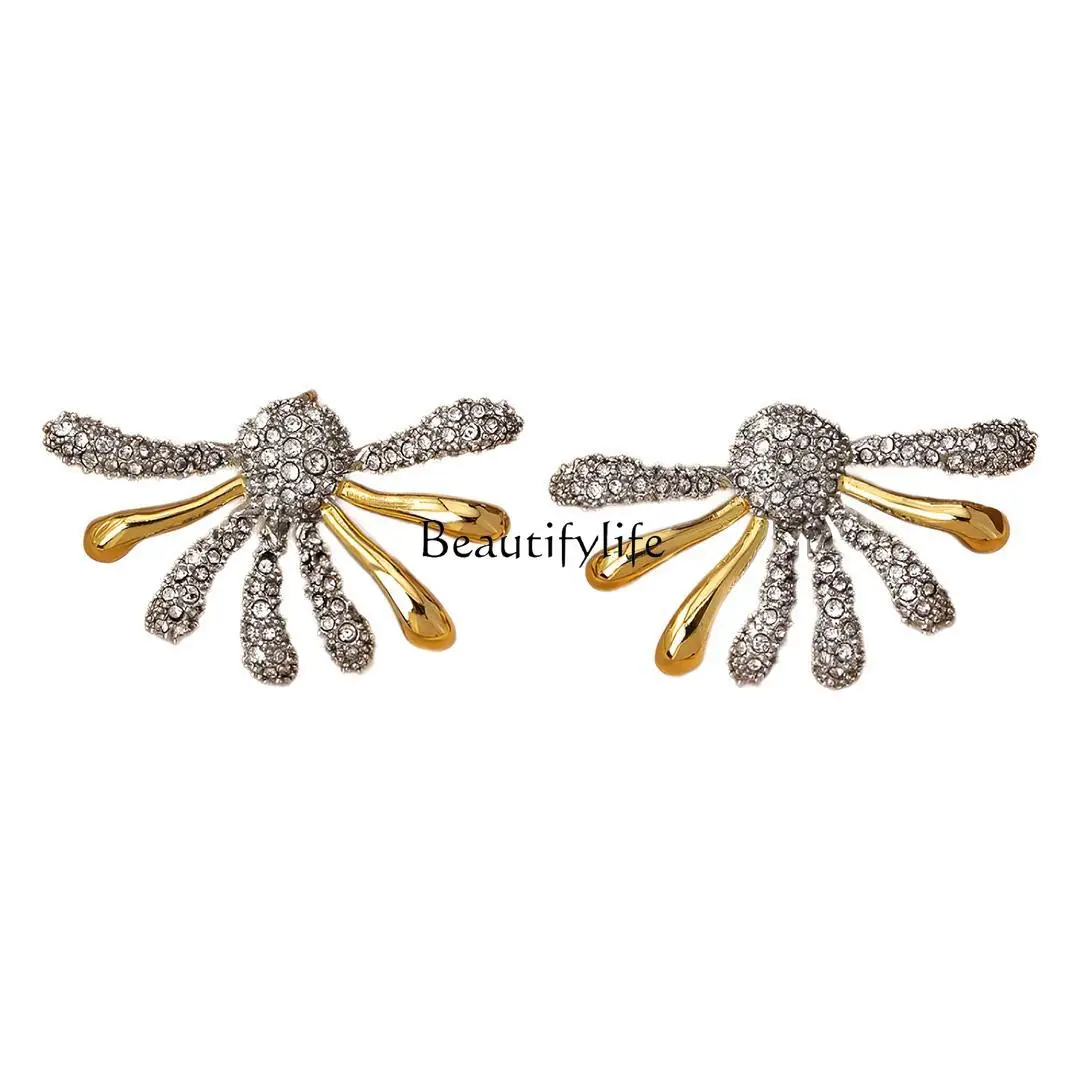 Full Diamond Fireworks Flower Stud Earrings Premium Silver Needle Geometric Earrings
Full Diamond Fireworks Flower Stud Earrings Premium Silver Needle Geometric Earrings