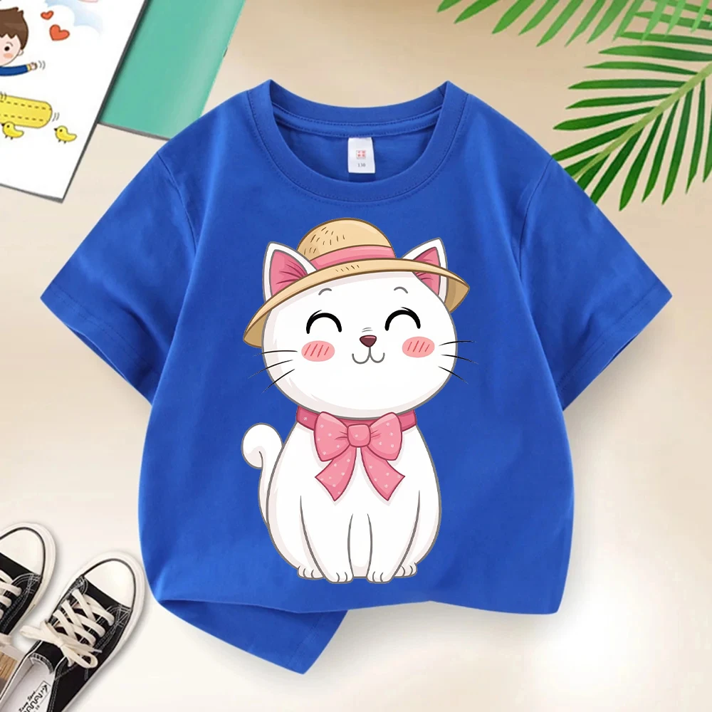 2025 cute kitten 2D pattern T-shirt girl boy costume cartoon fashion short-sleeved T-shirt
2025 cute kitten 2D pattern T-shirt girl boy costume cartoon fashion short-sleeved T-shirt